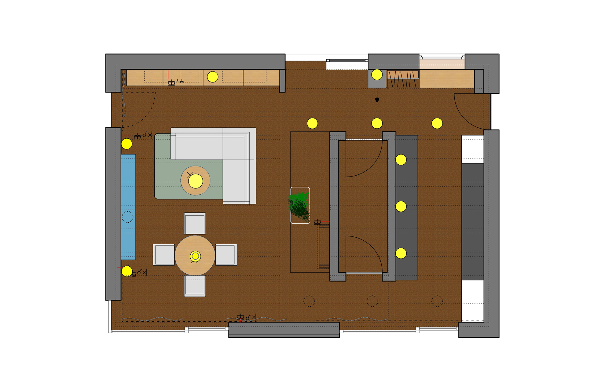 Innenarchitektur-München-Neugestaltung-Einfamilienhaus-Grundriss