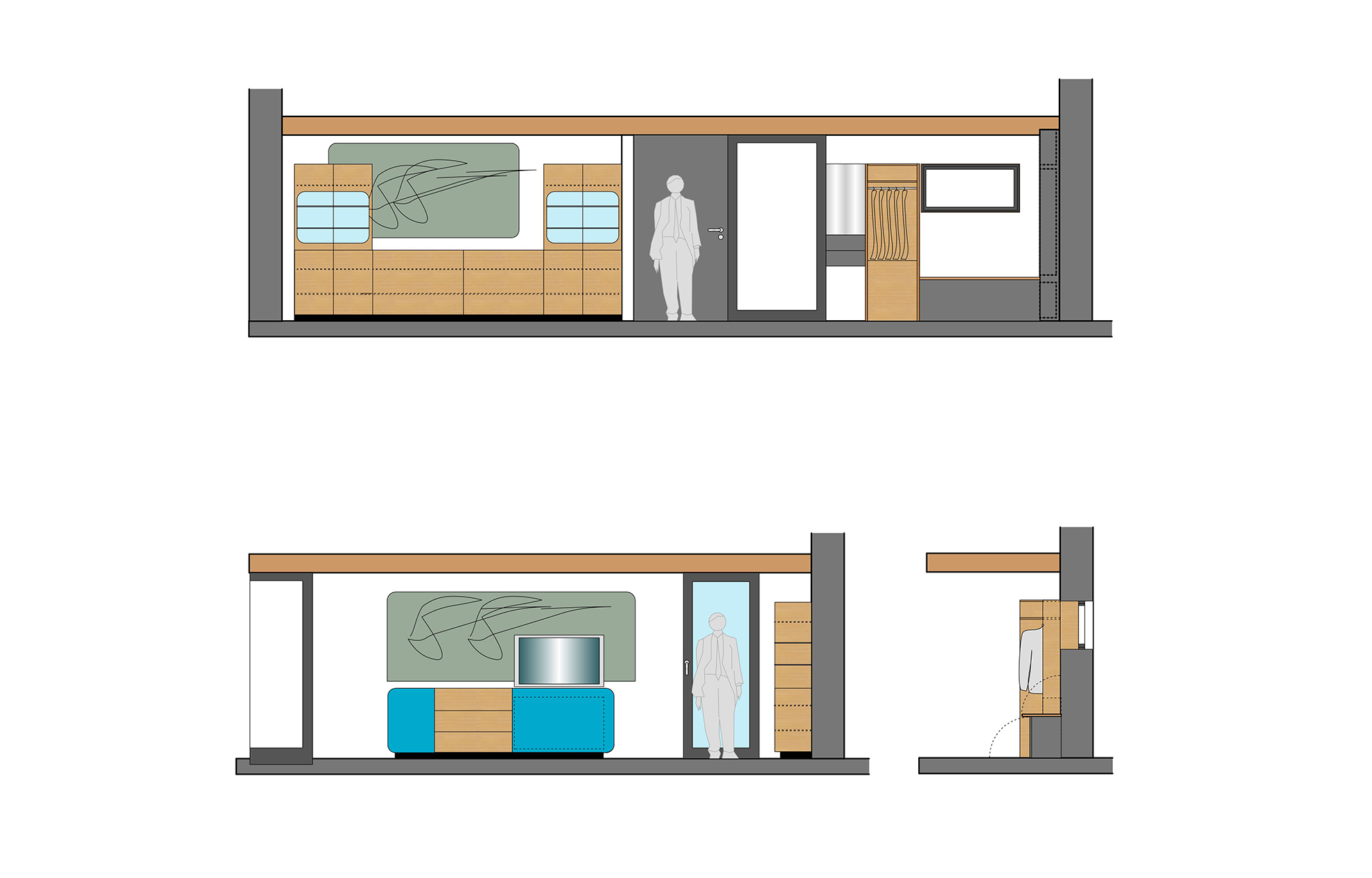 Innenarchitektur-München-Neugestaltung-Einfamilienhaus-Wohnzimmer-Perspektive